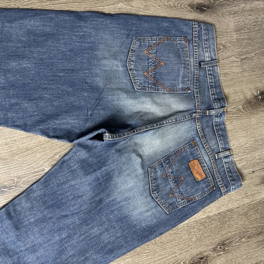 Wrangler Men's 38x33 Cotton 88MWZLY Slim Straight‎ Med Wash Jeans - Picture 8 of 11